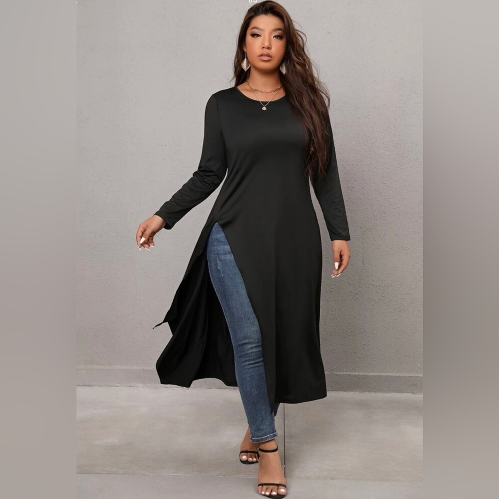 Cherish Split Hem Ribbed Top